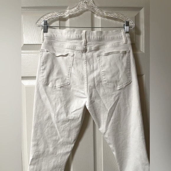 FRAME Denim London - Los Angeles Le High Skinny White Distressed Button-up sz 31 - Picture 8 of 9